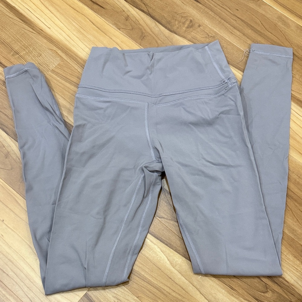 Gray High-Waisted Leggings